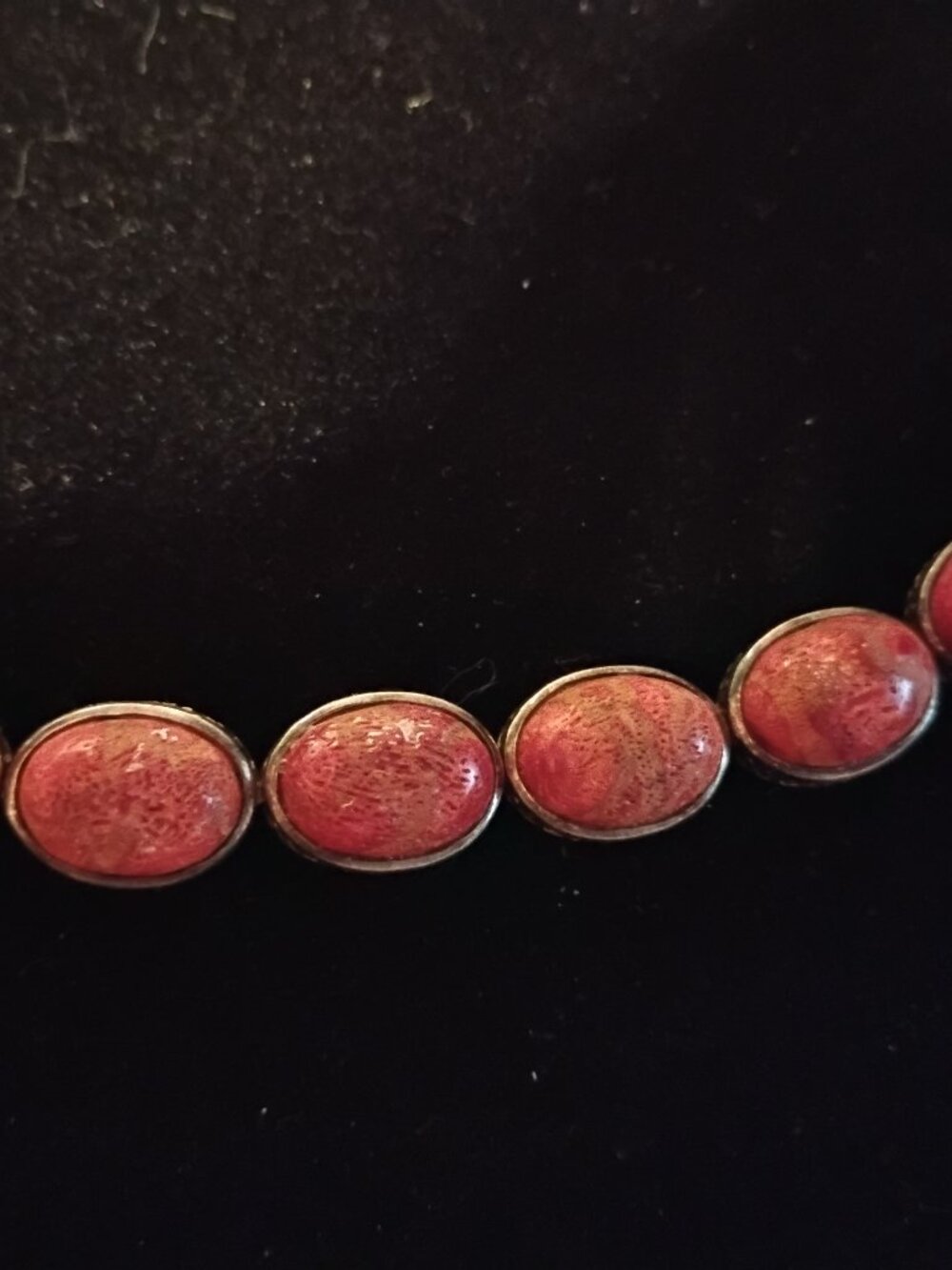 Red Jasper&Sterling Silver 8".sIGNED
